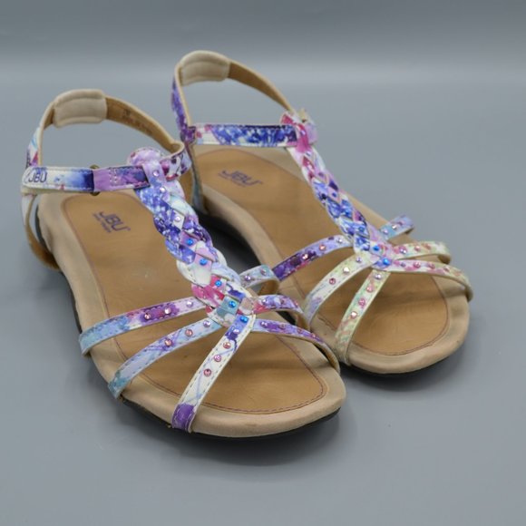 JBU Jambu Azalea Purple Floral Sandals with Box 7M